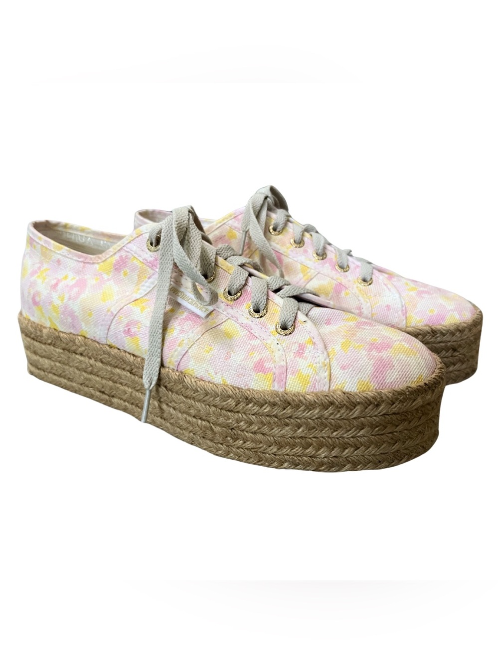 Superga Love Shack Fancy Platform Sneakers 41 9.5 Floral Y2K Fairy Kawaii Boho